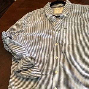 Abercrombie Striped Muscle Button Down